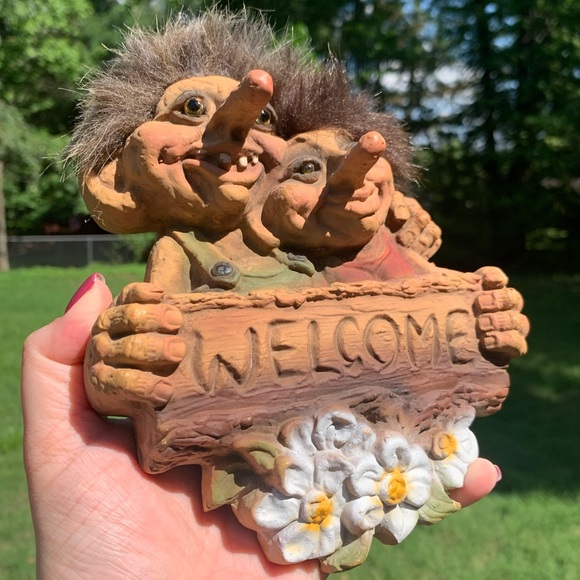 Rare Vintage Original NyFORM TROLL Welcome Door Plate - Picture 12 of 16